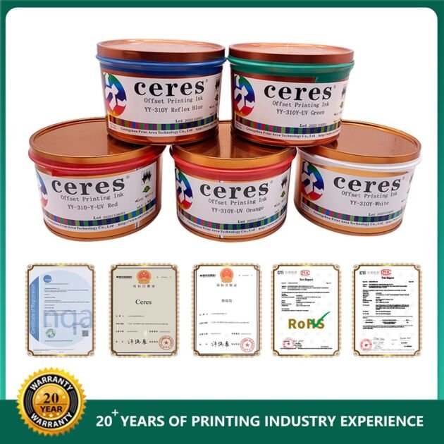 Ceres ink Pantone Spot color UV Offset Printing Ink