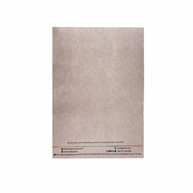 A4 Size Security Cotton Paper With Watermark