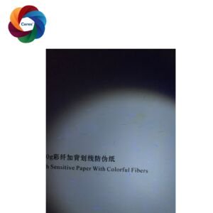Ceres Customized Security Paper With Colorful Uv Fiber And Thread Line Ceres Customized Security Paper With Colorful Uv Fiber And Thread Line