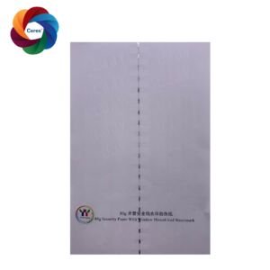 Ceres Customized Security Paper With Colorful Uv Fiber And Thread Line Ceres Customized Security Paper With Colorful Uv Fiber And Thread Line
