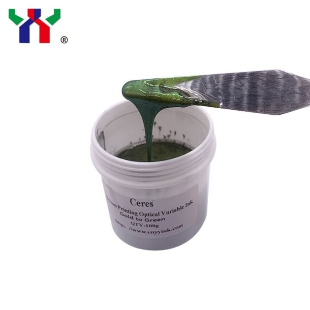 Golden to Green Magnetic Optical Variable Ink
