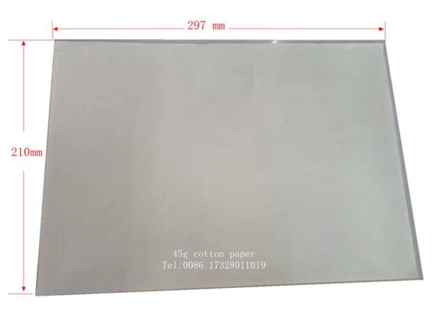 45g security cotton paper 100% cotton waterproof paper